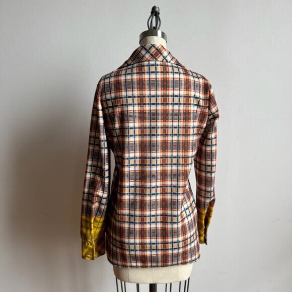 Vintage 70s JANTZEN Plaid 2 Piece Matching Disco Leisure Suit - Picture 8 of 12